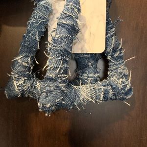 Triangle Denim Earrings
